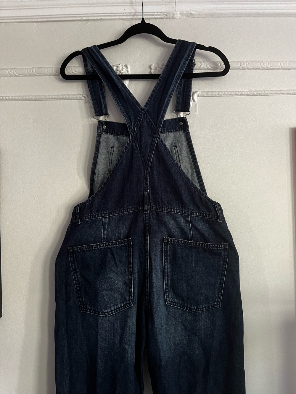 We The Free Dark Blue Denim Women's Overalls - Picture 7 of 10
